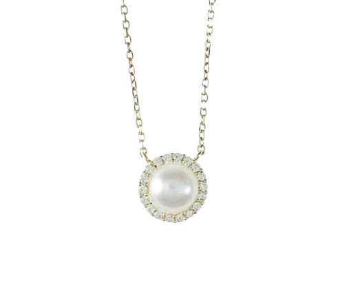 Catwalk Jewellery Halsband cirkel med pärla