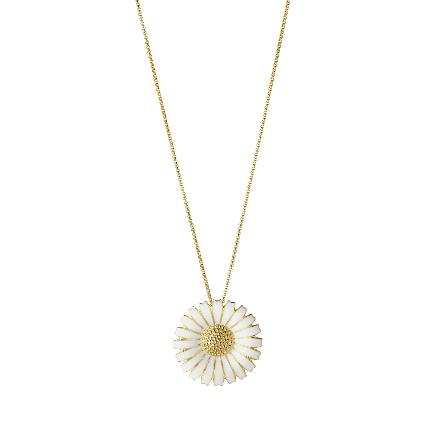 GEORG JENSEN Daisy Brosch/Halsband Guldpläterat Silver